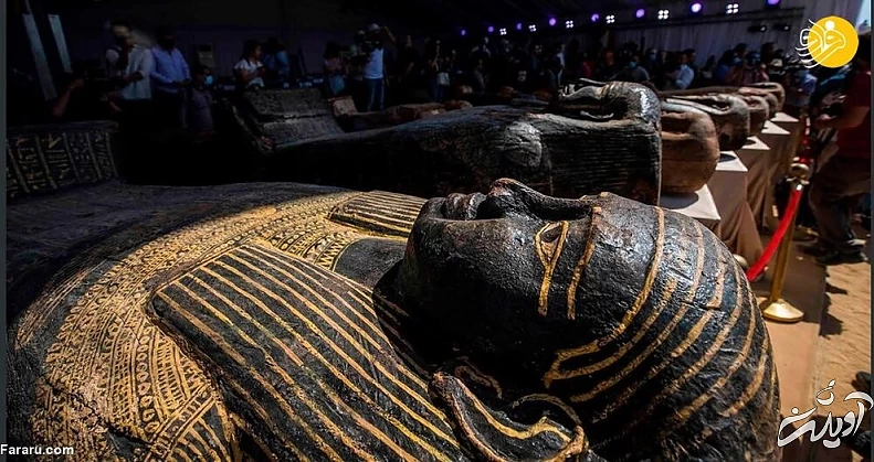 کشف دهها تابوت باستانی ۲۶۰۰ ساله در مصر + تصاویر